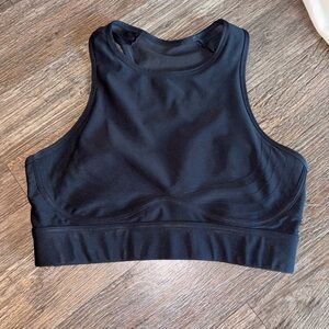 Fabletics large black Athletic sports bra Crop Top great condition